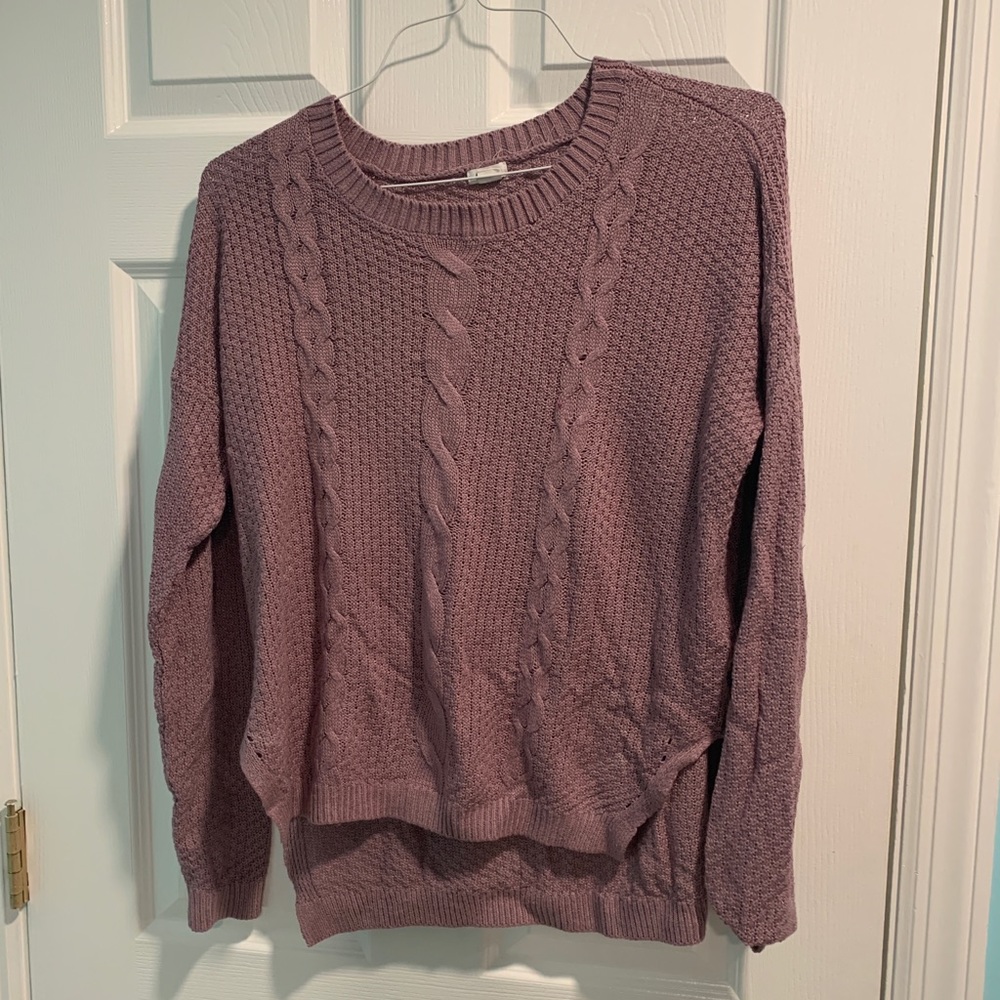 garage purple sweater
